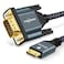 Twozoh Mini HDMI to VGA Cable 33FT GoldPlated Braided Mini HDMI VGA Male to Male Compatible for Ultrabooks notebooks Tablets Cameras and camcorders