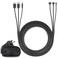 Skywin 3in1 Round HTC Vive Compatible Cable 5 Meters 16 Feet Replacement 3in1 Connection Cable for HTC Vive Headset and Linkbox Black