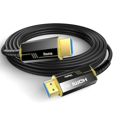 DGHUMEN 8K Fiber Optic HDMI Cables 20Ft 48Gbps Ultra High Speed HDMI 21 Cable 8K60Hz 4K120Hz HDR10 HDCP 2223 Compatible for PlayStation 5 Xbox PC HDTV MaletoMale Gold Plated Connector