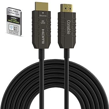 Conable 8K Fiber Optic HDMI 21 Cable 35FT Real HDMI Cable Ultra HD 48Gbps Supports 8K60Hz 4K120Hz Dynamic HDR HDCP 2223 Dolby eARC for Xbox Series X Laptop Switch PS5 UHD TV