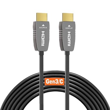 RUIPRO 8K HDMI Ultra High Speed Latest 21b Fiber Optic Cable CL2 Rated 50 Feet 8K60Hz 4K120Hz 48Gbps eARC HDR HDCP23 for RTX4080409030803090 Xbox PS5 AVR Projector LGSamsungSony