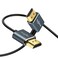 Twozoh Flexible HDMI to HDMI Cable Left Angled 90 10FT Ultra Thin and Slim HDMI Cord Support 3D4K60Hz