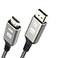 XOUPFORE DisplayPort to HDMI Cable Nylon Braided UniDirectional 4K UHD HD HighSpeed DP to HDMI Cable Compatible with DisplayPort Computer Laptop 66 ft Dark Grey