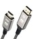 XOUPFORE DisplayPort to HDMI Cable Nylon Braided UniDirectional 4K UHD HD HighSpeed DP to HDMI Cable Compatible with DisplayPort Computer Laptop 66 ft Dark Grey