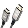 XOUPFORE DisplayPort to HDMI Cable Nylon Braided UniDirectional 4K UHD HD HighSpeed DP to HDMI Cable Compatible with DisplayPort Computer Laptop 66 ft Dark Grey