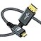 Twozoh Long 4K Micro HDMI to HDMI Cable 15FT HighSpeed Full HDMI to Micro HDMI Braided Cord Support 3D 4K60Hz 1080p