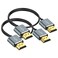 Twozoh Flexible Slim HDMI Cable 10FT 2 Pack Ultra Thin HDMI Cord Supports High Speed 4K60Hz 18gbps 2160P1080P