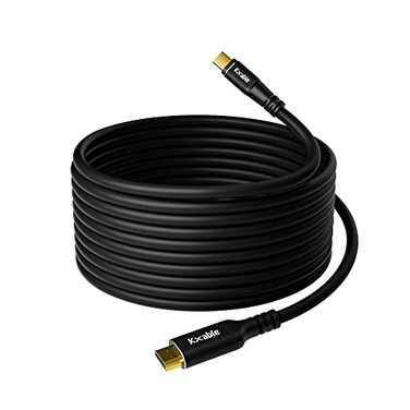Kxable 8K USB C to HDMI 21 Cable 30 FT 8K60Hz4K120Hz HDR Thunderbolt 34 Compatible for iPhone 15 Series MacBook ProAir iPad Pro Galaxy S23 Note 20 Surface Dell HP with 2 HDMI Adapters