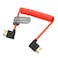 Uonecn Left Angle to Right Angle HDMI 21 Cable for Atomos Ninja V Portkeys BM5 48Gbps 8K Braided Coiled HDMI Cord for Sony A7iv ZCAM F6 ZCam E2 Pro Cameras Red 3050cm12in197in