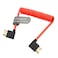 Uonecn Left Angle to Right Angle HDMI 21 Cable for Atomos Ninja V Portkeys BM5 48Gbps 8K Braided Coiled HDMI Cord for Sony A7iv ZCAM F6 ZCam E2 Pro Cameras Red 3050cm12in197in