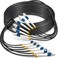 YUTIANHOME 30 Meters 6 Core Industrial TPU LC to LC Outdoor Armored Fiber Optic Cable OS2 Single Mode 6 Strands Fiber Patch Cable with LC Connectors 9125um OD5mm Direct Burial LCLC