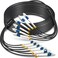 YUTIANHOME 30 Meters 6 Core Industrial TPU LC to LC Outdoor Armored Fiber Optic Cable OS2 Single Mode 6 Strands Fiber Patch Cable with LC Connectors 9125um OD5mm Direct Burial LCLC