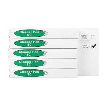 Duogalia 5 Pack Fiber Cleaner Fiber Optic Connector Cleaning Pen for 25mm SCSTFC Connectors Over 800 Cleans