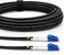 Elfcam 20m656ft Outdoor and Indoor Shielded Armored Fiber Optic Cable LCUPC to LCUPC OS2 Singlemode Duplex 9125m LSZH Black 20 Meters