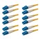 SpeedyFiberTX 6Pack 3 Meter LC to LC Fiber Patch Cable Corning SMF28 Singlemode 9125um Ultra Optical Fiber Duplex Yellow Riser OFNR Cable Jacket