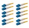 SpeedyFiberTX 6Pack 020 Meter LC to LC Fiber Patch Cable Corning SMF28 Singlemode 9125um Ultra Optical Fiber Duplex Yellow Riser OFNR Cable Jacket