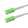 SpeedyFiberTX 1Pack 1 Meter SCAPC to SCAPC 30mm White Simplex Riser OFNR Fiber Patch Cable Made with Corning SMF28 Singlemode 9125um Ultra Fiber OS1OS2 Compatible