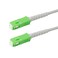 SpeedyFiberTX 1Pack 1 Meter SCAPC to SCAPC 30mm White Simplex Riser OFNR Fiber Patch Cable Made with Corning SMF28 Singlemode 9125um Ultra Fiber OS1OS2 Compatible