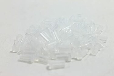 STR Fiber Optics Fiber Optic Plastic Universal Dust Cap For 125mm Ferrules Fits LC and MU Connectors 100pcspack Clear Color