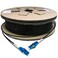 Bangun 200 Meters Uniboot LC to LC Outdoor Armored Fiber Patch Cable Low Friction Single Mode Duplex Fiber Optic Cable Jumper Optical Patch Cord 9125um OS1OS2 Compatible LSZH Black