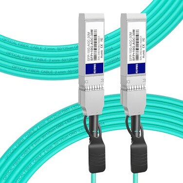 FLYPROFiber 10G SFP AOC Cable Active Optical Fiber Cable OM3 MMF DirectAttach for Cisco SFP10GAOC30M Ubiquiti UniFi Supermicro Mikrotik 30M984ft