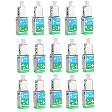 Duogalia 15 Pack SCAPC Female to SCUPC Male Fiber Optic Adapter Singlemode SM 9125 Hybrid Optical Converter Connector Coupler