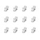 Xunsomten12pcs LC to LC OM1OM2 Fiber Optical Coupler Adapter LC Coupler Duplex Multimode Adaptor LCLC Female to Female Duplex Multi Mode Connectors