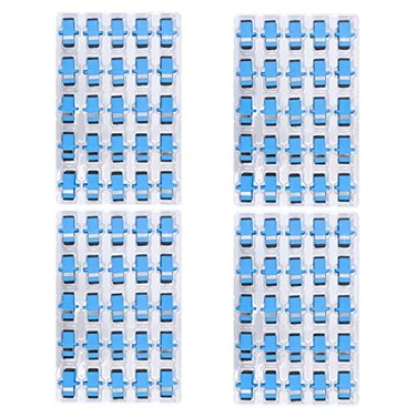 fyboptwu 100 pcs SC Fiber Optical Coupler SC Singlemode SM Simplex Fiber Optic Adapter SC Female to SC Female UPC Simplex Single Mode Network Internet Connector Adapter