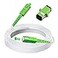 Bangun 25 Meters SCAPC to SCAPC Fiber Optic Internet Cable Armored Single Mode Patch Cable Fiber Optic Jumper Optical Patch Cord SIMPLEX 9125um OS1OS2 Compatible LSZH White