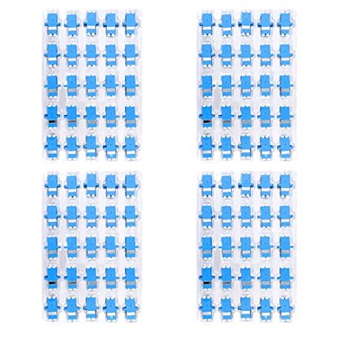 fyboptwu 100 pcs LC Fiber Optic Coupler Adapter LC to LC Coupler Duplex Singlemode SM Fiber Optic Cable Adapter LCLC Duplex Single Mode Connector