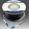 Bangun 100 Meters LC to LC Outdoor Armored Simplex Fiber Patch Cable Single Mode Fiber Optic Cable Jumper Optical Patch Cord 9125um OS1OS2 Compatible Low Friction LSZH Black