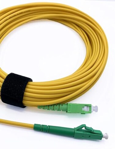 Elfcam 30m984ft Fiber Optic Cable SCA to LCA Singlemode Simplex 9125m LSZH Optical Patchcord Yellow 30 Meter