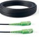 Elfcam 50m164ft Armored Fiber Optic Cable for Outdoor and Indoor SCA to SCA Simplex Singlemode Compatible with FTTH Cables 50 Meters