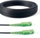 Elfcam 50m164ft Armored Fiber Optic Cable for Outdoor and Indoor SCA to SCA Simplex Singlemode Compatible with FTTH Cables 50 Meters