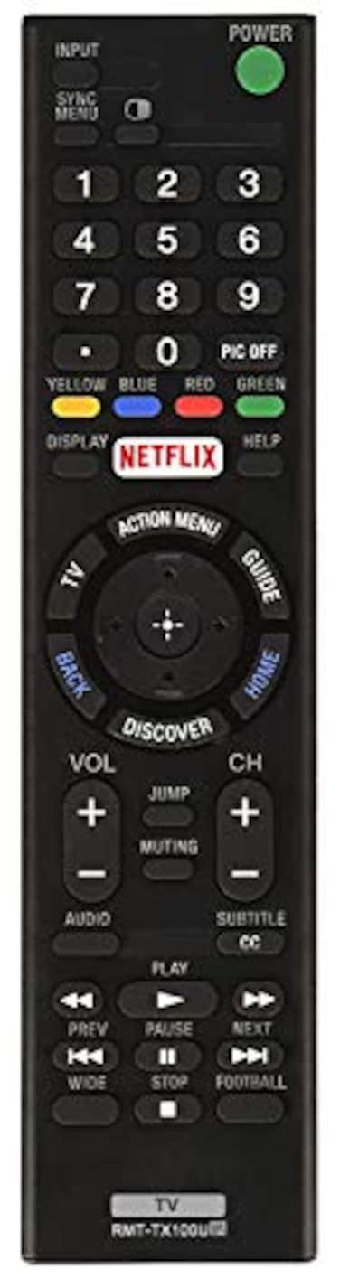 AZMKIMI RMTTX100U Remote Replacement for Sony Bravia RMTTX100U TV Remote Control if Applicable XBR75X850C XBR55X855C KDL50W800C KDL50W800380 KDL50W800BUN1 with Netflix Button 1 PCS