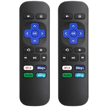 LOUTOC 2 Pack Replacement Remote Control for Roku Express for Roku Premiere for Roku Box for Roku Player for Roku 1 2 3 4 NOT for Stick or TV