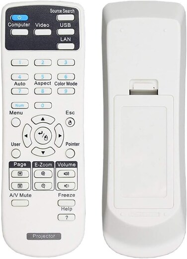 Greenafil Replacement Remote Control Compatible with EPSON Home CinemaPowerliteEBEXVSBrightLinkEMP Series Projectors