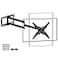 WHYFONE Extra Long Arm TV Wall Mount 48 Extension Rotating TV Wall Mount 180 Heavy Duty Full Motion for 2665 Screens VESA 400x400mm Load 110 lbs 16Wood StudConcreteBrick Wall