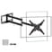 WHYFONE Extra Long Arm TV Wall Mount 48 Extension Rotating TV Wall Mount 180 Heavy Duty Full Motion for 2665 Screens VESA 400x400mm Load 110 lbs 16Wood StudConcreteBrick Wall