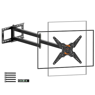 WHYFONE Extra Long Arm TV Wall Mount 48 Extension Rotating TV Wall Mount 180 Heavy Duty Full Motion for 2665 Screens VESA 400x400mm Load 110 lbs 16Wood StudConcreteBrick Wall