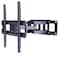 ERGO TAB Full Motion TV Wall Mount Bracket Dual Articulating Swivel Extension Arm for Most 2655 Inch LED LCD OLED Flat Curved TVs with Max VESA 400x400mm Holds up to 99 lbs by Black EBMF3