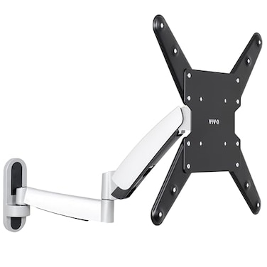 VIVO Counterbalance 26 to 55 inch TV Wall Mount Height Adjustable Fully Articulating Pneumatic Spring Arm Max 400x400mm VESA Silver MOUNTVW04G