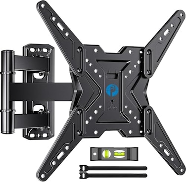 Pipishell TV Wall Mount for Most 26 32 50 5560 inch TVs Full Motion TV Mount with Swivel Tilt Extension Single Stud Wall Mount Bracket Holds up to 77 lbs Max VESA 400x400mm PIMF11