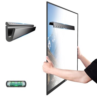 HYPIGO No Stud Drywall TV Mount Studless TV Wall Mount for Most 3275 Inch TVs Tv Hanger Bracket Max VESA 600400 mm Up to 150 lbs No Drill Easy Installation with New Bubble Level Included