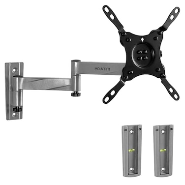 Mount-It! MountIt Locking RV TV Mount with Dual Wall Plates Quick Release Full Motion RustResistant Aluminum Arm for Indoor Outdoor Use in Camper Trailer RV 1342 Inch Screens VESA 200 Compatible
