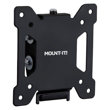 Mount-It! MountIt Tilting TV Wall Mount Bracket for Small TVs and Monitors LowProfile 14 Design with Quick Release Fits 19 to 32 Inch Screens VESA 75x75 and 100x100 mm 44 Lbs Capacity Black