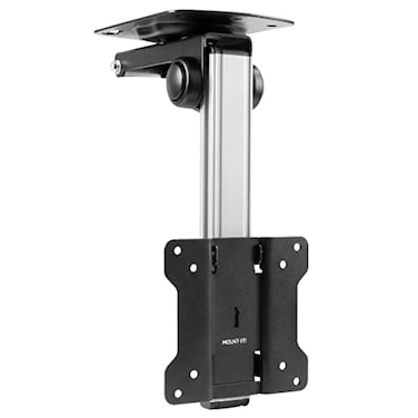 Mount-It! MountIt Flip Down Ceiling TV Mount for 1327 Inch Screens Under Cabinet TV Bracket for Kitchen RV HeavyDuty Steel Tilt Swivel Height Adjustable VESA 75x75 100x100 Holds up to 44 Lbs