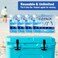 Omoojee Reusable Ice Packs for Cooler 4 Pack Freezer Ice Packs for Lunch Boxes Cooler Ice Packs for Camping Gear Fishing Medium