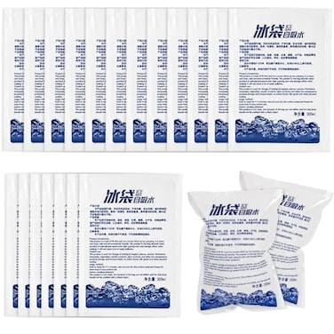 RAINFLOW Reusable Dry Ice Packs for Shipping 35 Pack Cold Ice Packs for Storage Lunch Box Long Lasting Cold Packs for Frozen Food Coolers Drinks