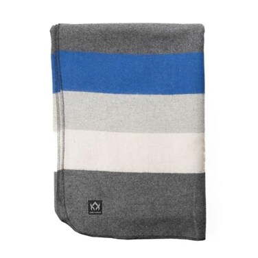 Arcturus Rainier Wool Blanket 45lbs Warm Heavy Washable Large Great for Camping Outdoors Survival Emergency Kits White Blue Gray